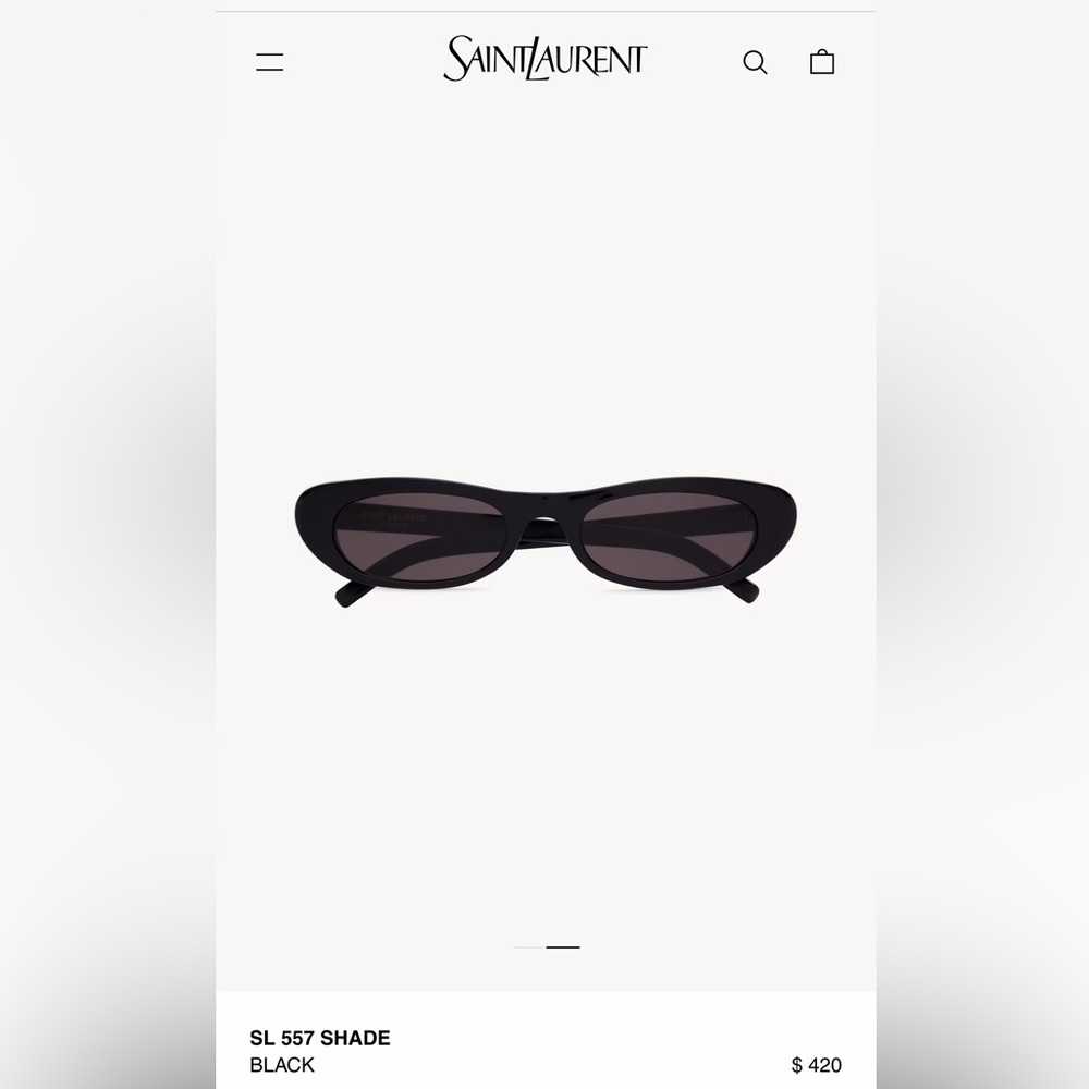 Saint Laurent Black Cat Eye Sunglasses